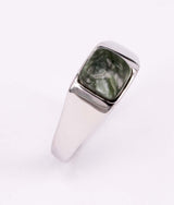 Amira sølv ring grøn serafinite